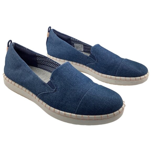 Clarks Cloudsteppers Step Glow Jade Blue Loafers Size 8 Sneakers Denim Shoes - Picture 5 of 9